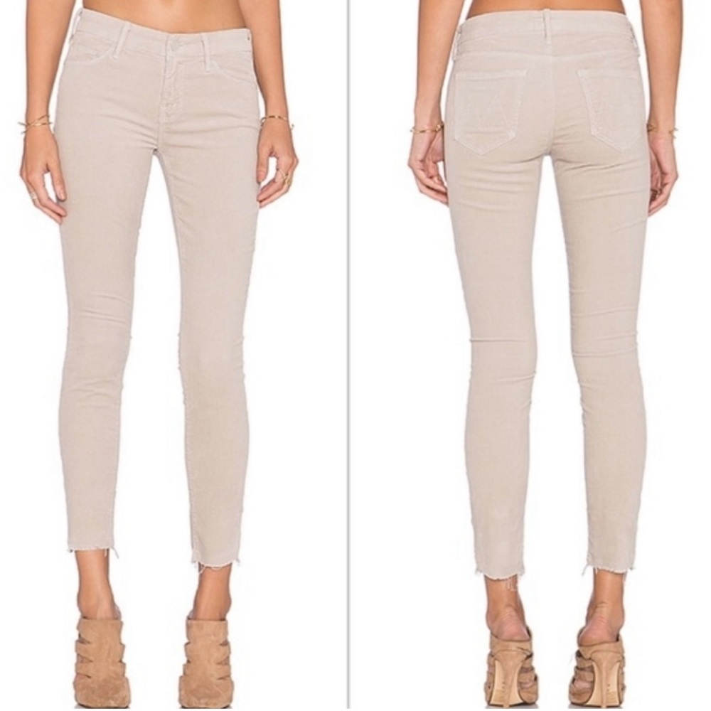 MOTHER Looker Ankle Fray Gray Mist Size 29